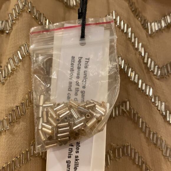 Alice+Olivia Midi Dress Nude/Silver/Gold - Picture 11 of 12